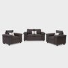 Juegos de Living Mons Sicilia Sofá 2 Cuerpos + Dos Sillones 1 Cuerpo Chocolate