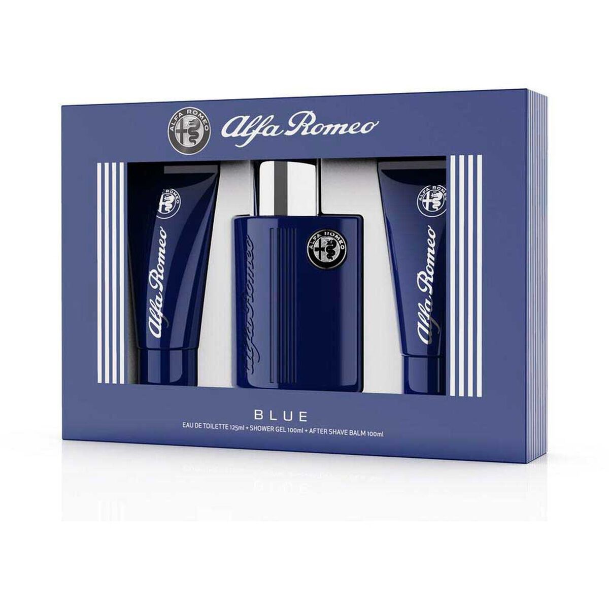 Set Perfume Hombre Alfa Romeo Blue Eau de Toilette 125 ml+Shower Gel 100 ml+After Shave Balm 100 ml