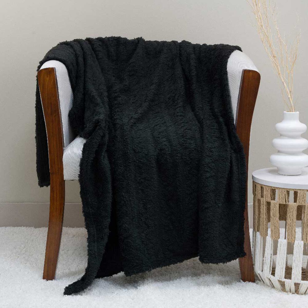 Manta Doral Chiporro Jacquard 127x152 cm Negro