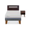 Cama Europea CIC 1,5 Plazas Excellence Plus + Respaldo + Velador New Munich