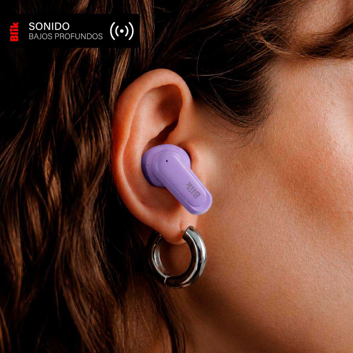 Aud&iacute;fonos In Ear bluetooth Blik AIR500-LIL Lila