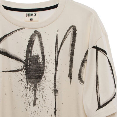 Imagen 2 del producto Polera Manga Corta de Algodón Niño Cutback Crudo