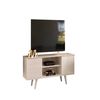 Rack TV Lisboa Altavision Hasta 50" Blanco Marmolado y Blanco