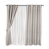 Set de Cortinas Mashini Pucon 140 x 220 cm Gris