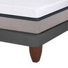 Cama Europea Balance King Base Dividida + Mueble + Respaldo Eufrates