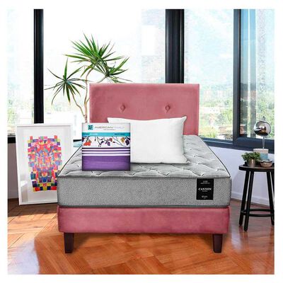 Imagen 1 del producto Cama Europea Latam Home 1,5 Plazas Cannon Palo Rosa