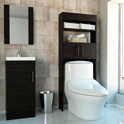 Imagen 2 del producto Set Muebles Auxiliar + Lavamanos + Espejo Flotante