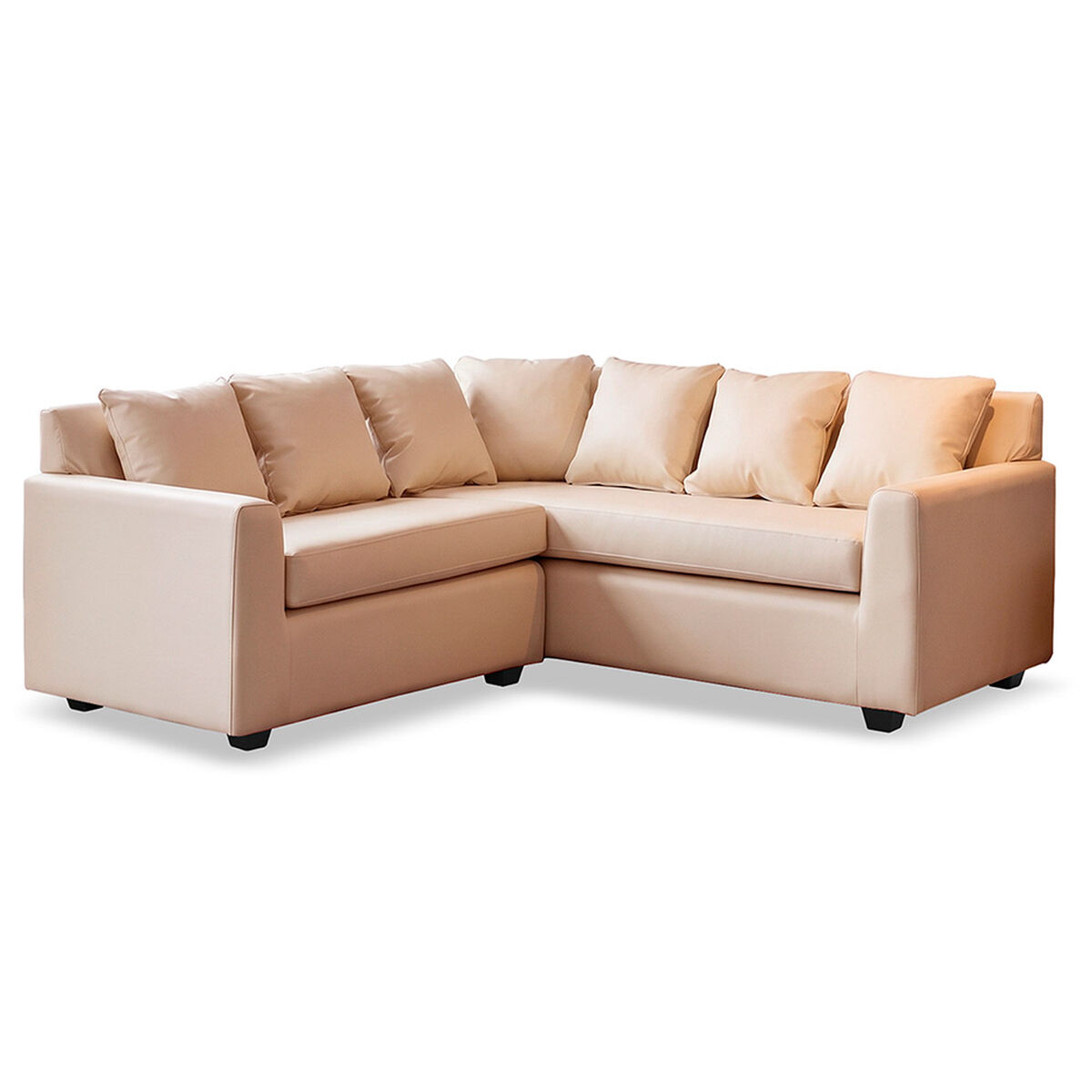 Seccional Latam Home Lucca 3 Cuerpos PU Beige