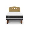 Cama Europea CIC 1,5 Plazas Ortopedic + Respaldo Gales Mostaza