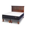 Cama Europea CIC Base Dividida 2 Plazas Premium + Respaldo New Torino Caramelo