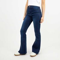 Jeans Flare Mujer Icono Azul, Blanco, Celeste-Me, Negro