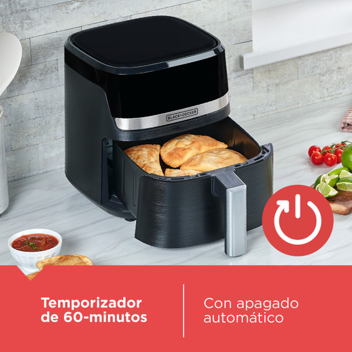 Freidora De Aire Black Decker Afbd62-1Bdcl 5,5 lts.