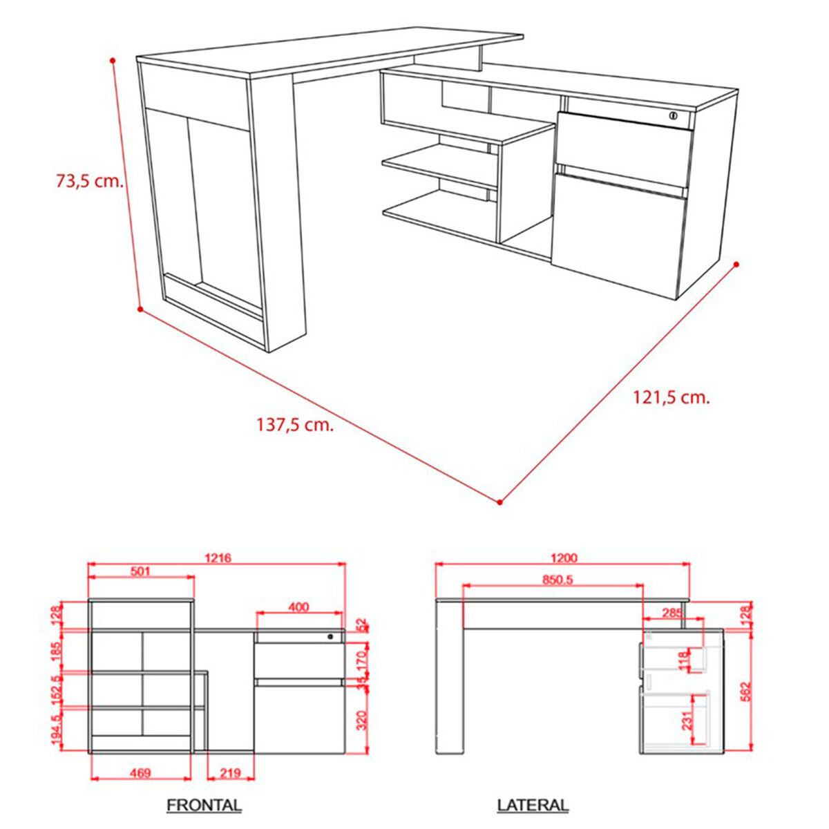 Escritorio + Cajonera Tuhome