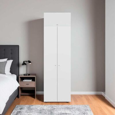TUHOME Combo Closet Tuhome 3 Puertas con Colgador + Módulo Superior Dreams Blanco