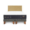 Cama Europea CIC Base Dividida 2 Plazas Grand Premium + Respaldo Milan Mostaza