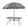 Juego de Comedor para Terraza Casanova 6 Sillas Negro