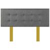 Combo Cama Europea Prelude Radiant 2 Plazas Normal + Respaldo Urban Gris + Pack Almohadas