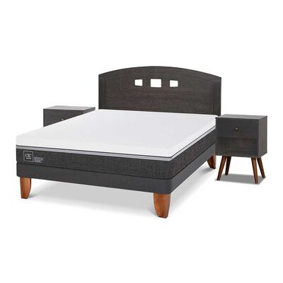 Imagen 2 del producto Cama Europea CIC 2 Plazas Ortopedic Advance + Respaldo + 2 Veladores Gales