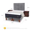 Cama Europea CIC Base Dividida S&uacute;per King S&uacute;per Premium + Respaldo + Veladores + Plum&oacute;n Ganso