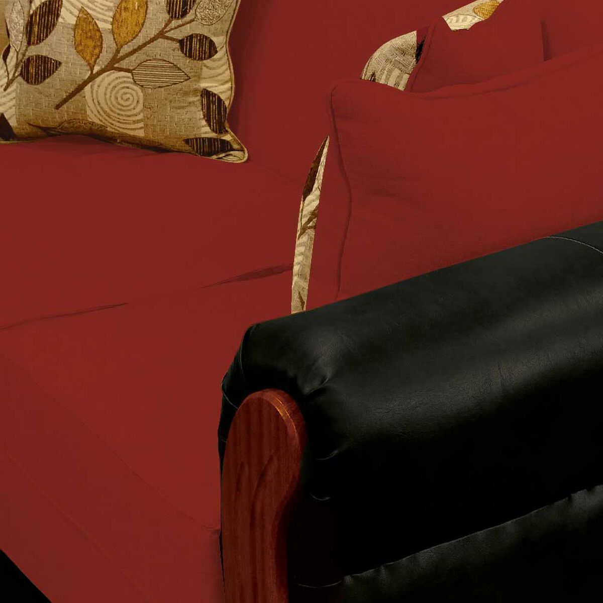 Juego de Living Elegant Detail Girona Sofá 3 Cuerpos + Sofá 2 Cuerpos Rojo