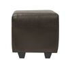 Juego de Living Innovamuebles Kahlo Sofá 3 Cuerpos + Dos Pouf 1 Cuerpo Café Oscuro