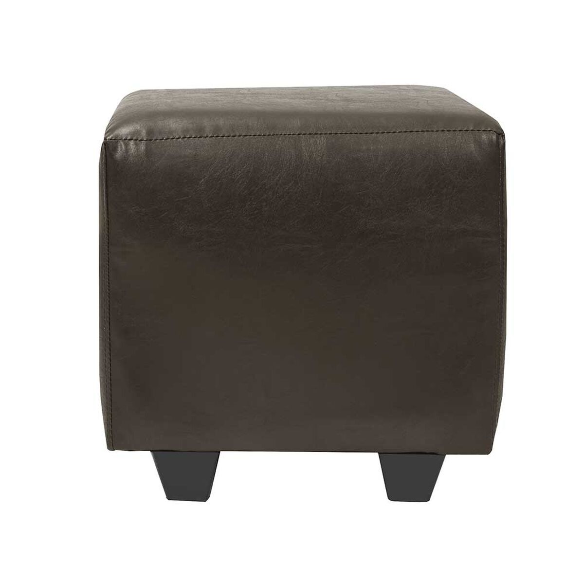 Juego de Living Innovamuebles Kahlo Sofá 3 Cuerpos + Dos Pouf 1 Cuerpo Café Oscuro