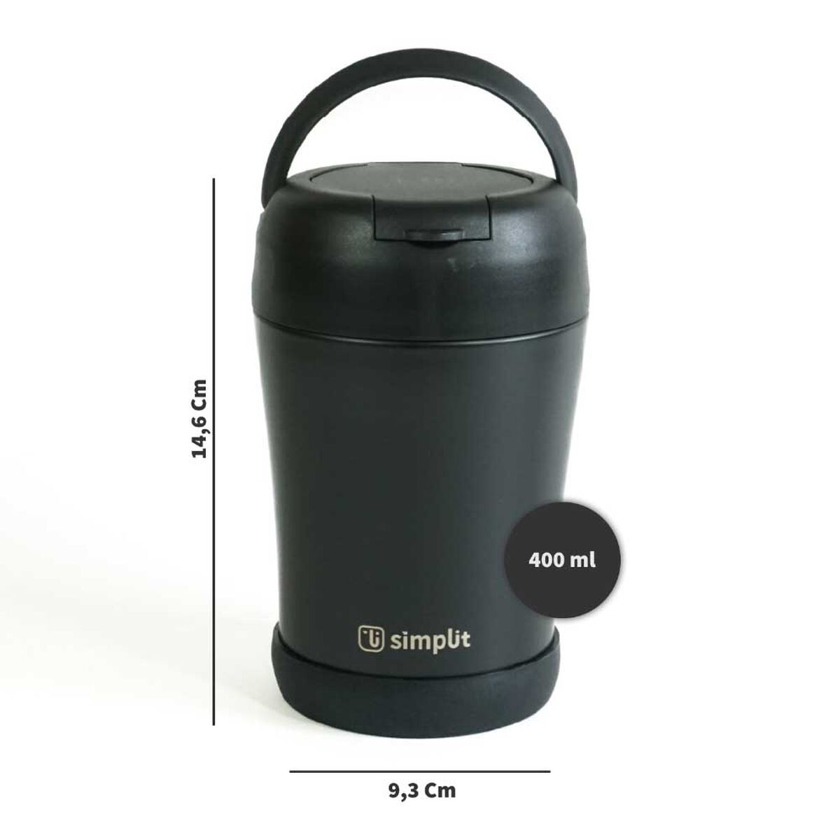 Termo de Comida Simplit 400 ML Negro