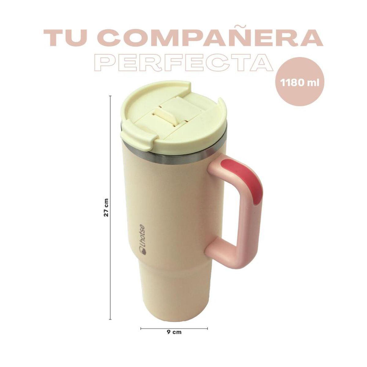 Vaso T&eacute;rmico Tumbler Lhotse Acero Inoxidable con Tapa 1180ml Rosado