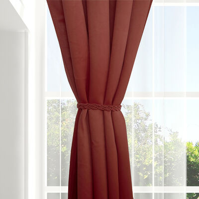 Imagen 2 del producto Combo Cortinas Doral Black Out Victoria 220 x 140 cm Rojo