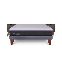 Cama Europea CIC 2 Plazas Ortopedic Advance + 2 Veladores Niger