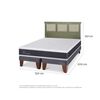 Cama Europea CIC Base Dividida 2 Plazas Ortopedic + Respaldo Torino Olivo