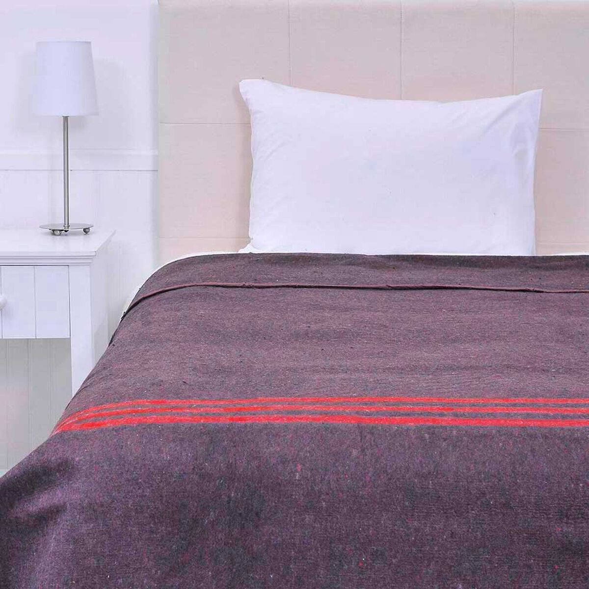 Frazada Poli&eacute;ster Plumetti 1,5 Plazas Lineas Morado