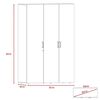 Closet Tuhome Roko 1 Caj&oacute;n 3 Puertas Milan-Blanco