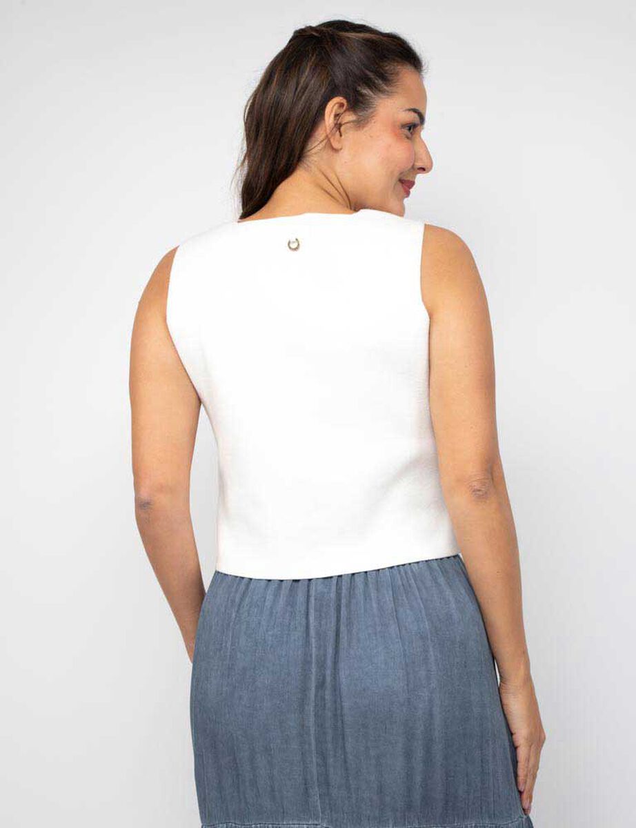 Blusa Lisa Sin Mangas Mujer Alma