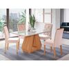Juego de Comedor Decocasa Agata 4 Sillas Off White