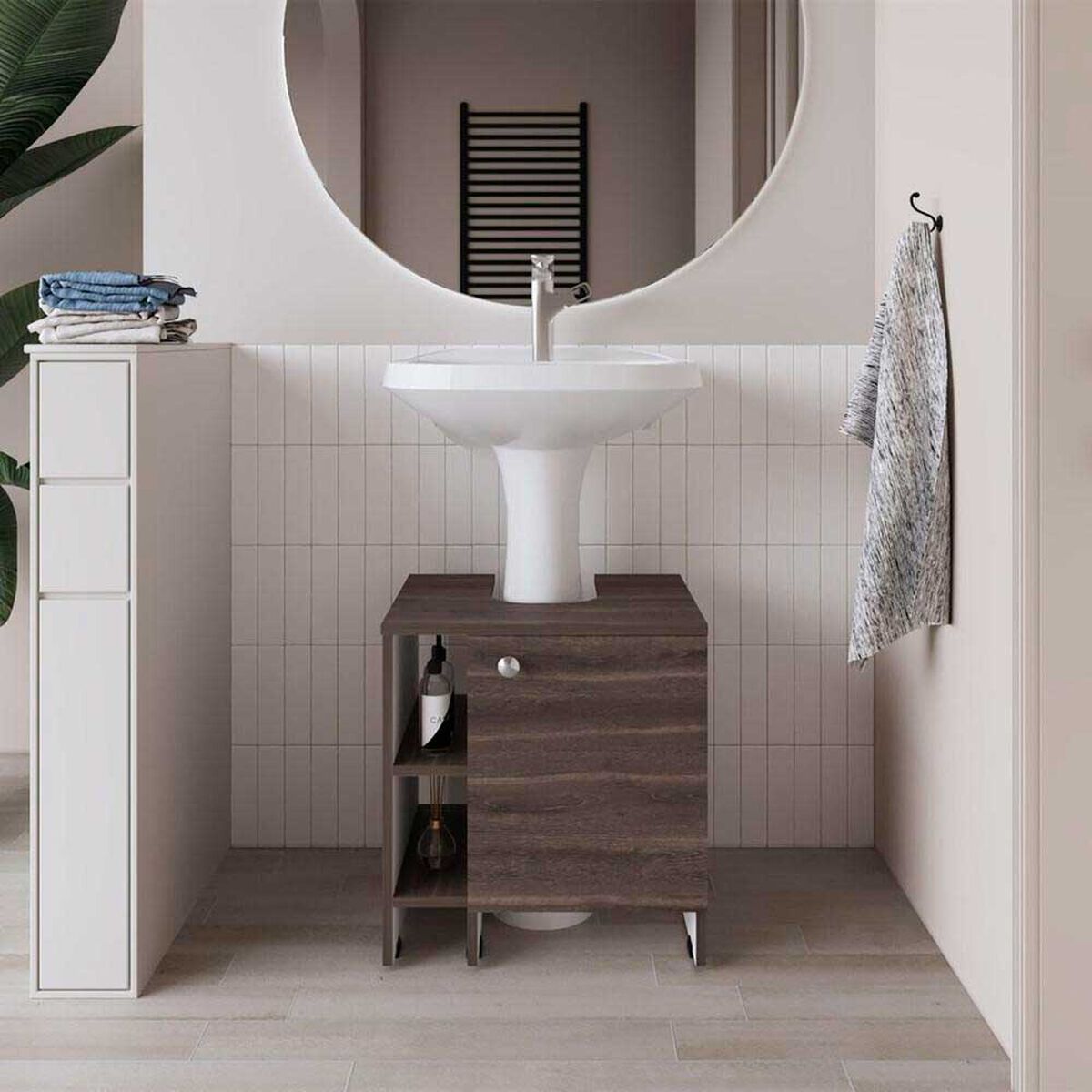 Mueble De Ba&ntilde;o TuHome Basic Milan y  Blanco