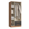 Closet Vekkahome Americano 3 Puertas 2 Cajones Grafito