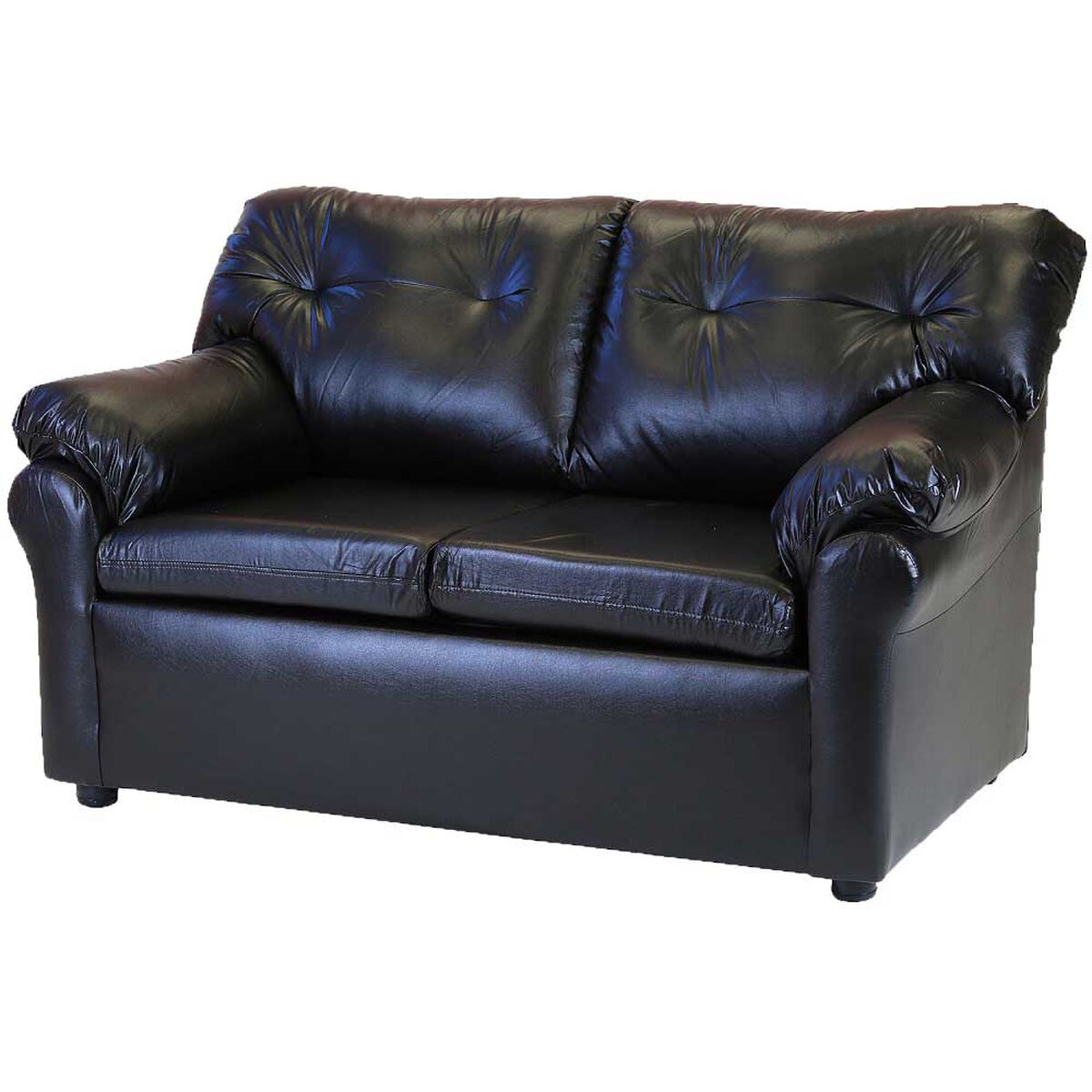 Juego de Living Muebles America Santa Fe Sofá 2 Cuerpos + Dos Sillones 1 Cuerpo Negro