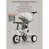 Triciclo LuBabycas 360° Multiposiciones con Mesita Blanco