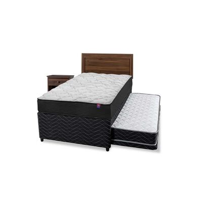 Imagen 1 del producto Diván Flex 1,5 Plazas Therapedic Plus + Respaldo + Velador Asturias