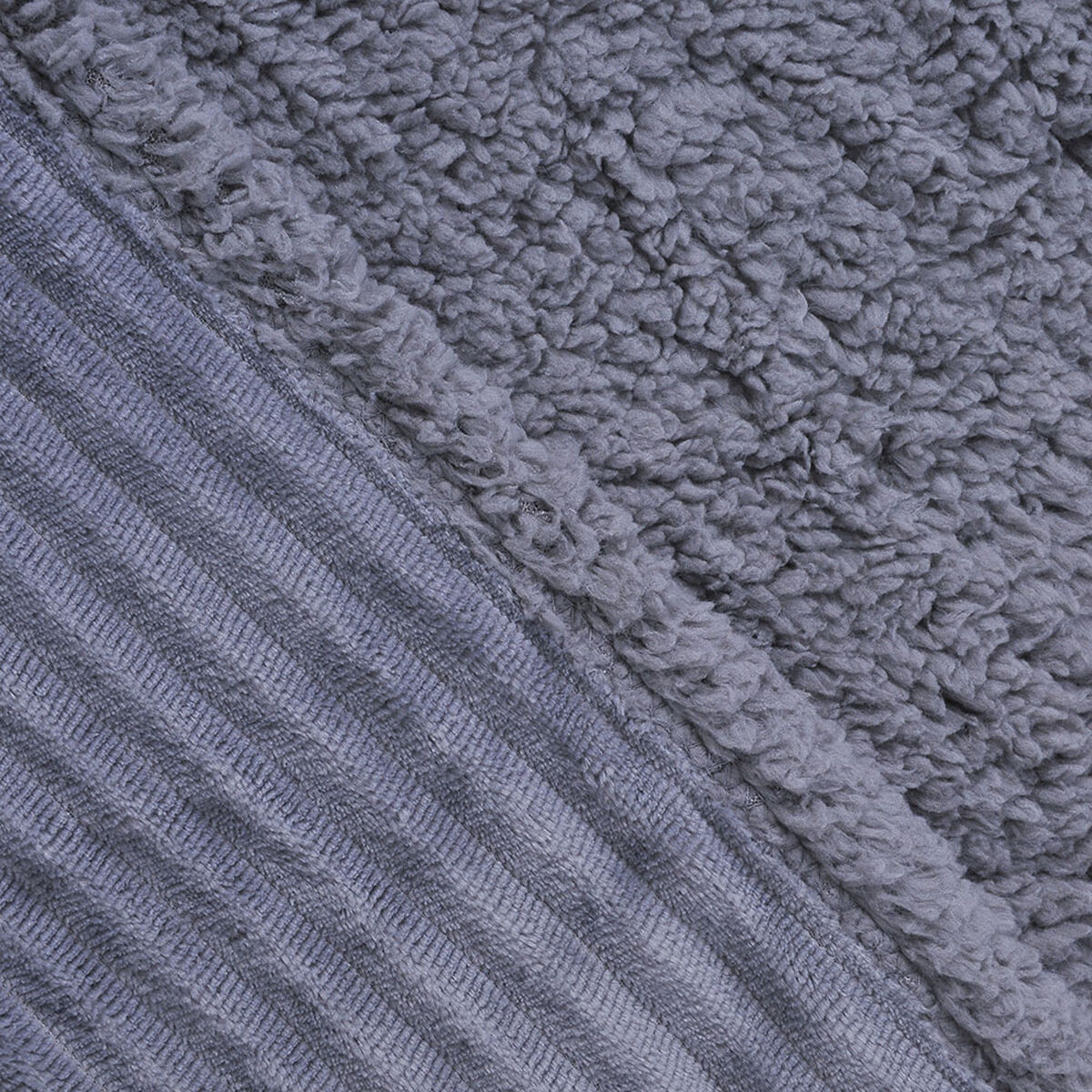 Manta Coral Sherpa Mashini Courduroy Gris 130 x 150 cm