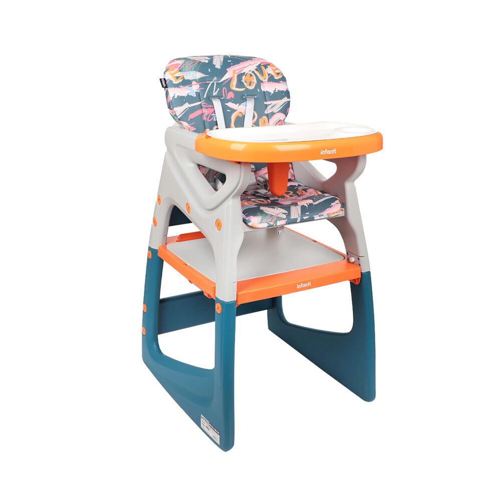 Silla Comer Alta Sit-Up Plus Naranja/Azul Infanti