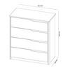 Cómoda Rodler Atria 4 Cajones Beige