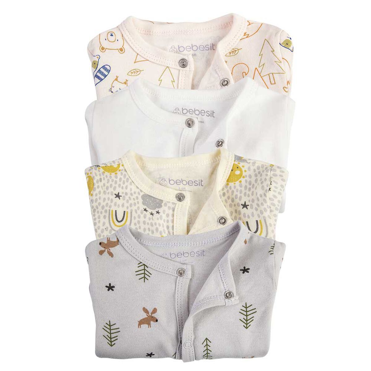 Pijama x4 unisex 12-18M Bebesit