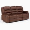 Juego de Living Reclinable Daniels Sof&aacute; 3 Cuerpos + 2 Bergers Martell Caf&eacute;