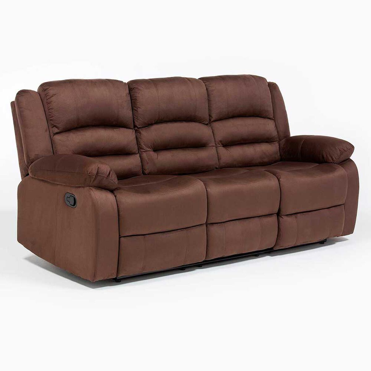 Juego de Living Reclinable Daniels Sof&aacute; 3 Cuerpos + 2 Bergers Martell Caf&eacute;