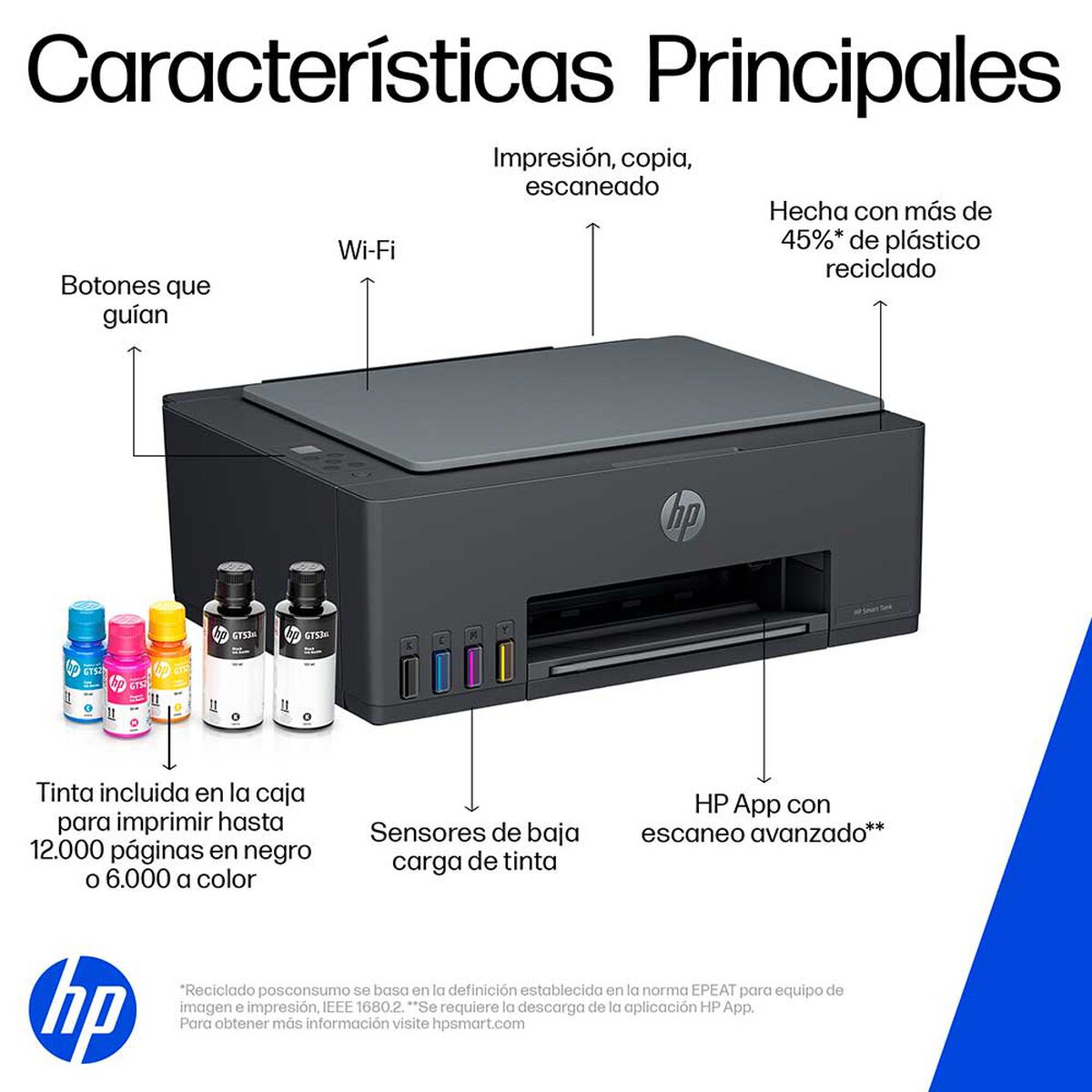 Multifuncional HP Smart Tank 581 Wifi
