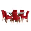 Juego de Comedor Latam Home Merida 6 Sillas Rojo