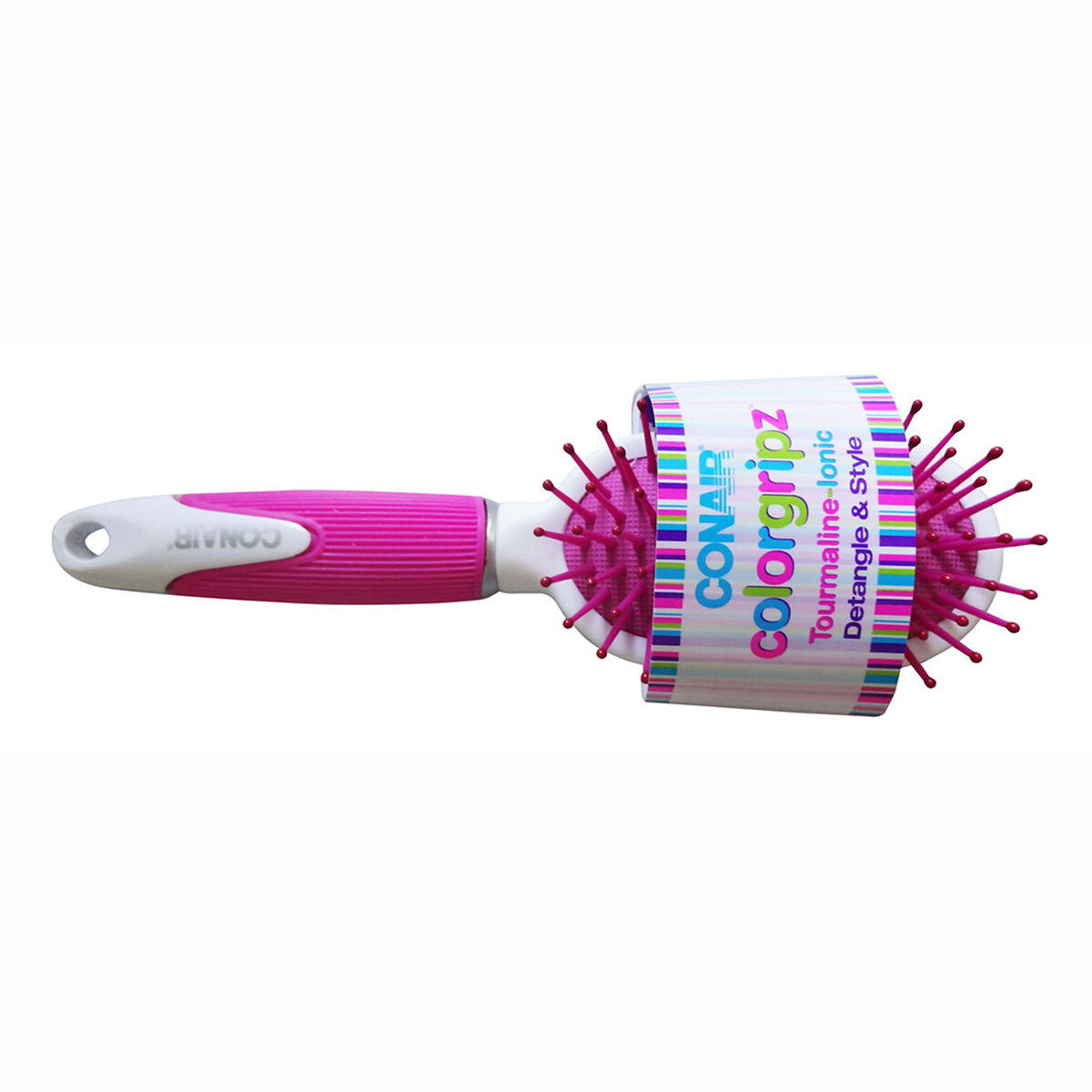 Cepillo Ovalado Acolchado Pequeño Color Gripz Rosado