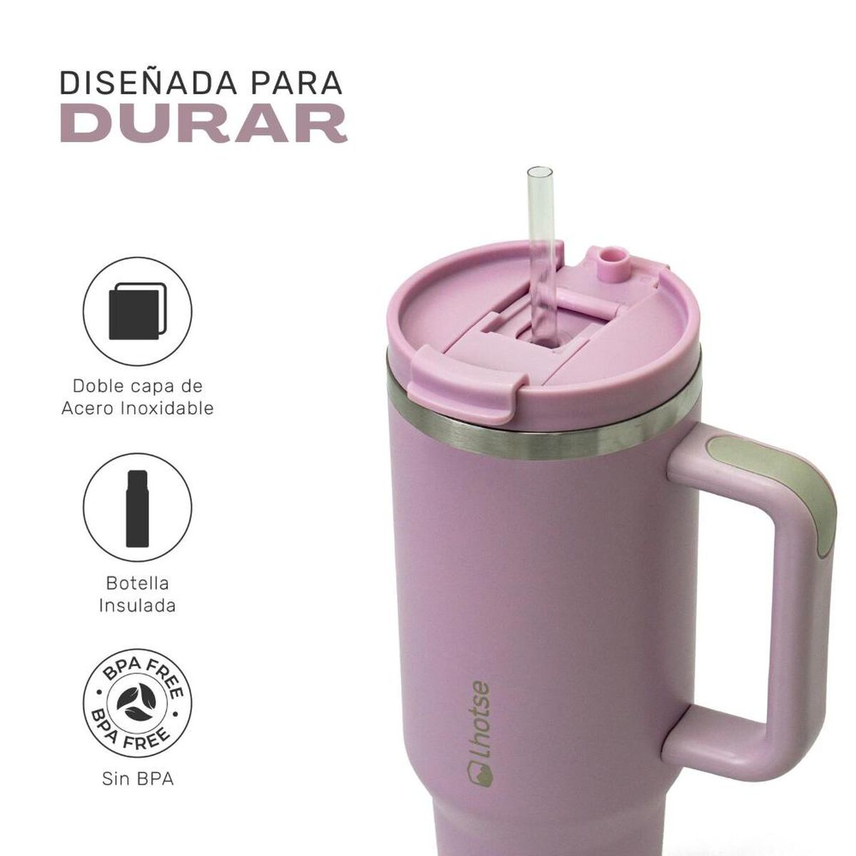 Vaso T&eacute;rmico Tumbler Lhotse Acero Inoxidable con Tapa 1180ml Lila